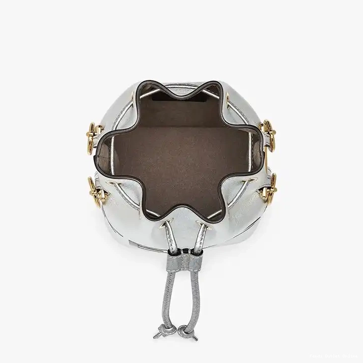 Cheap Logo Leather Bucket Silver Mon Calf Mini Fendi Bag Tresor ROMA In 0514